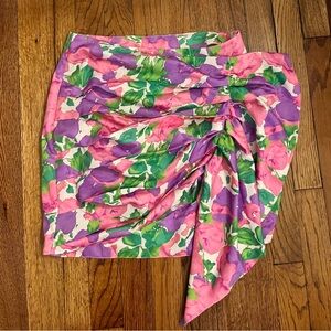 Asos, Floral Print Skirt in Pink, Purple, and Green. Size 6